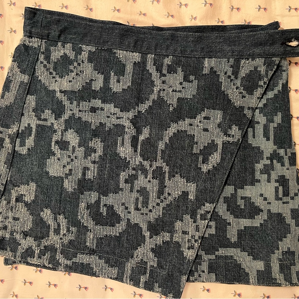 rag & bone Blue Patterned Skirt